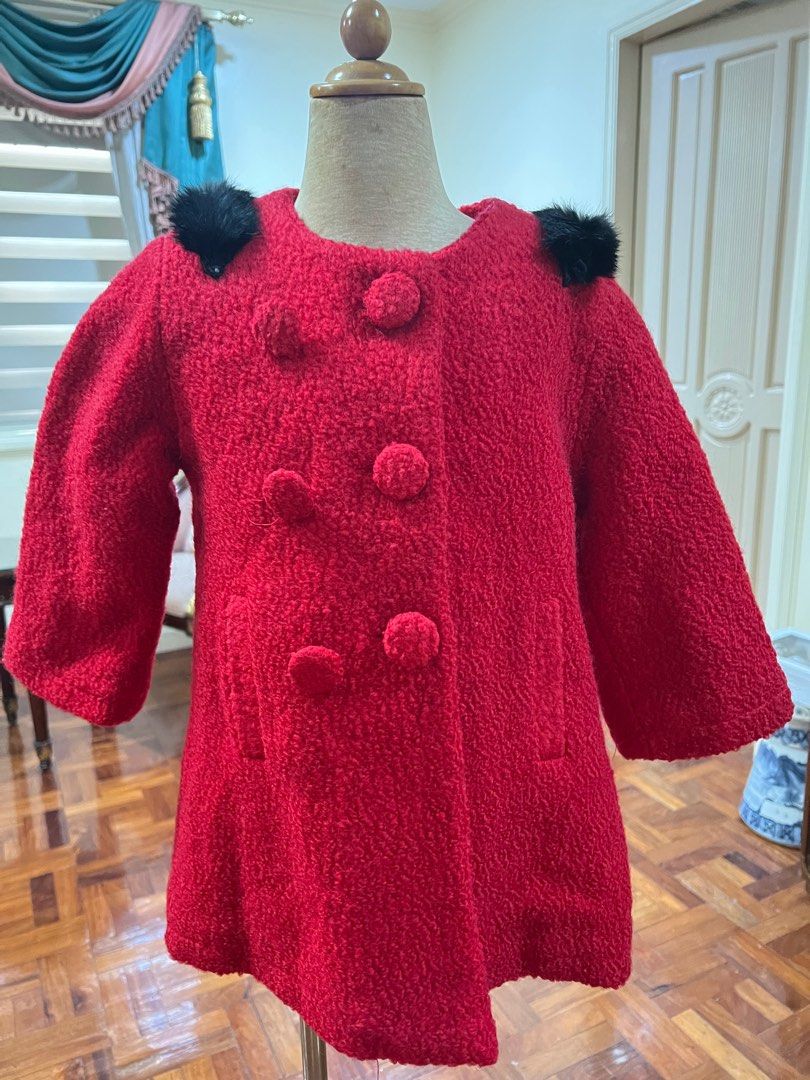 Korean woolen red sweater (Category: Longsleeves) located in Quezon City. Submitted by whatever_88 (Listing ID 1342035767, Image 2). Description: For 2 years old to 5 depends on the baby body frame..