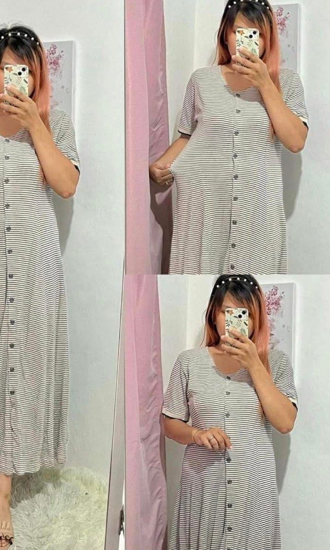 Long Cotton Dress (Category: Dresses) located in Manila. Submitted by sukkiri_declutter (Listing ID 1342139748, Image 2). Description: Gray stripe. Fits L to XL OFFER MEASN SOLD. Please wag magsend ng offer tapos niglang walang time and walang reply. Please lets not waste each others time. .