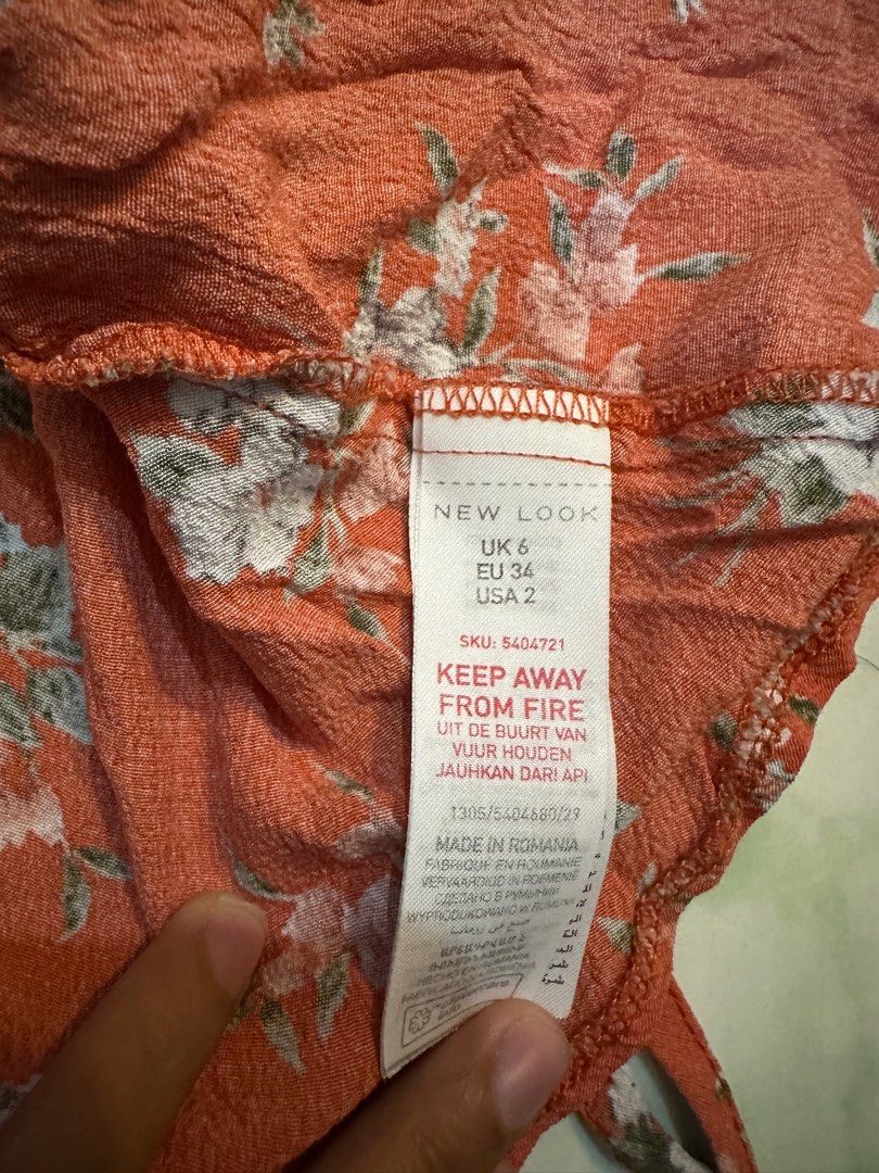 New look plunging vintage wrap around top (Category: Blouses) located in Binan City. Submitted by betchayboutique (Listing ID 1341973308, Image 2). Description: Cs- semi medium.