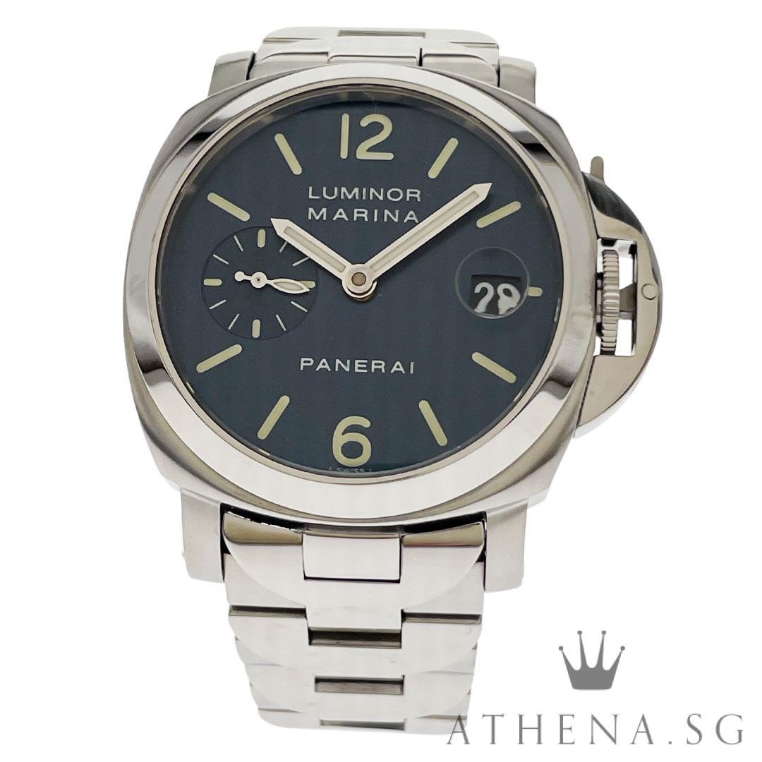 PANERAI LUMINOR MARINA 40MM AUTOMATIC BLUE DIAL WITH BOX CERT DATED 08 2003 REF PAM0120 Luxury Watches on Carousell