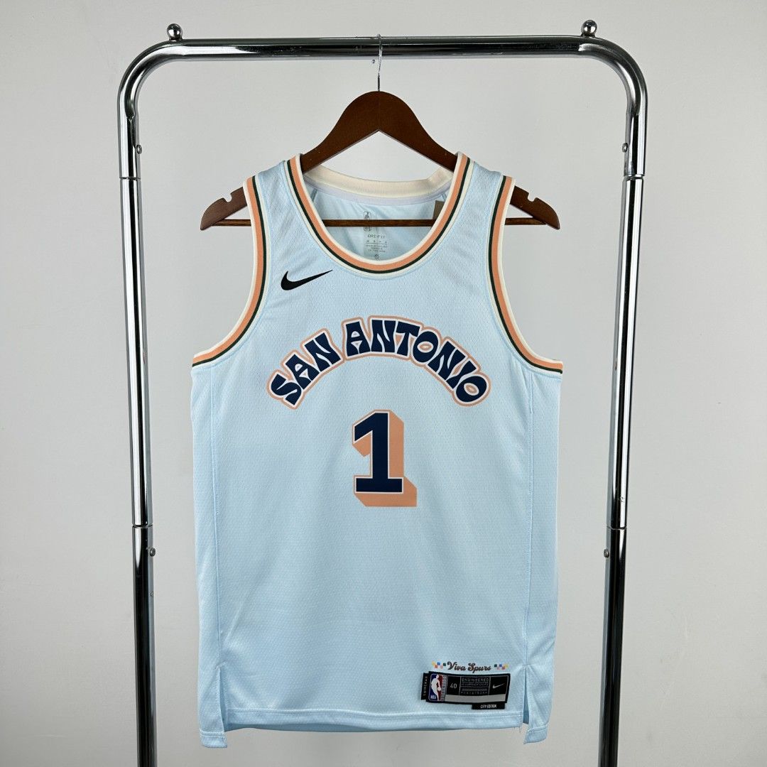 Spurs Wembanyama Basketball Jersey (Category: Activewear) located in Singapore. Submitted by renee_nba_jersey (Listing ID 1342022322, Image 3). Description: 💥Enjoy Free Shipping on Every Order and Buy More, Get Bigger Discounts‼️💥 PRE-ORDER customize sport jersey ➡️Sizes Available Kid to Adult: XS, S, M, L, XL, XXL ➡️All NBA Players Vintage or Latest Styles Jerseys ➡️PM me for more Jersey Info ➡️Paynow/Bank transfer available ⚠️Upon confirmatio