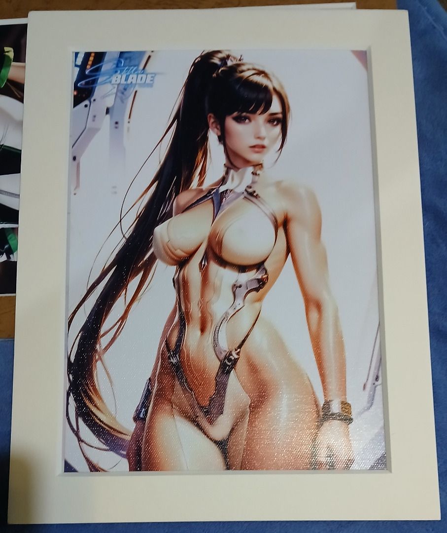 Stellar Blade Framed Posters (Category: Art & Prints) located in Iloilo. Submitted by jrmagallanes78 (Listing ID 1342121876, Image 3). Description: Framed image of Eve from the game Stellar Blade. 300Php per framed picture. Dimensions: Frame outer dimension: 232mm X 337mm) Image dimension: near B5 size (182mm x 252mm) Material: Paper, Very thick paper.