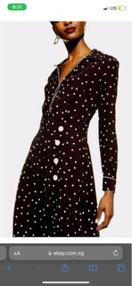Topshop heart print dress cheap