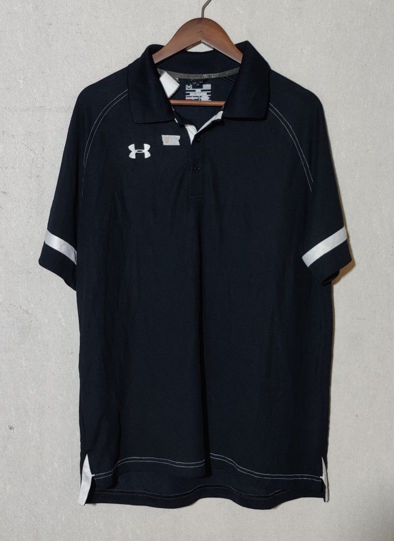 UNDER ARMOUR HEATGEAR POLO SHIRT Men s Fashion Tops Sets Tshirts Polo Shirts on Carousell