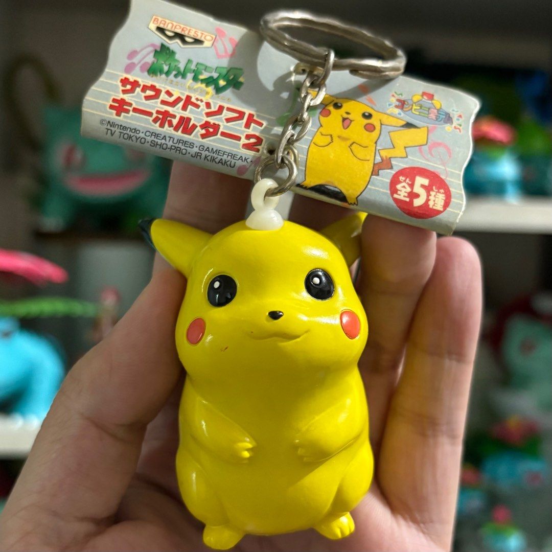 Vintage Pikachu keychain with paper tag (Category: Character Goods) located in Makati City. Submitted by kaypatricktayo (Listing ID 1342031144, Image 2). Description: Vintage Pikachu keychain I got because it was a part of a set with a Bulbasaur one, only bought it for the latter so I’m selling it MOD: Lalamove for NCR LBC for outside of Metro Manila.