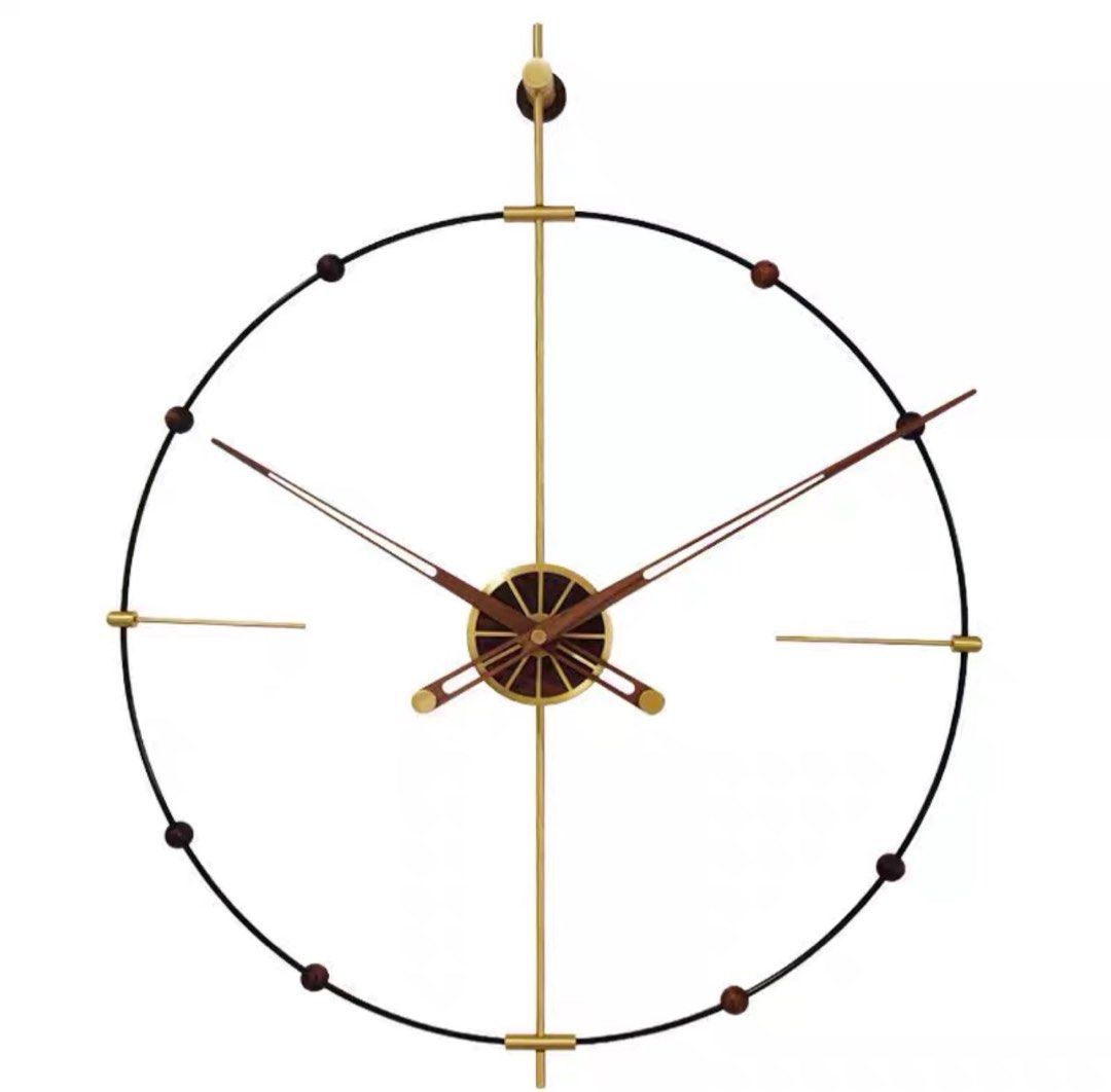 Wooden modern wall clock