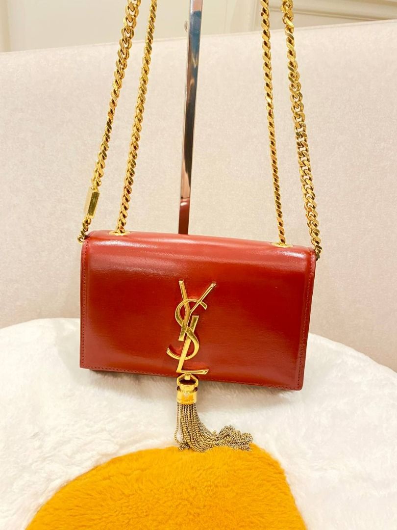 Ysl sling bag red on sale