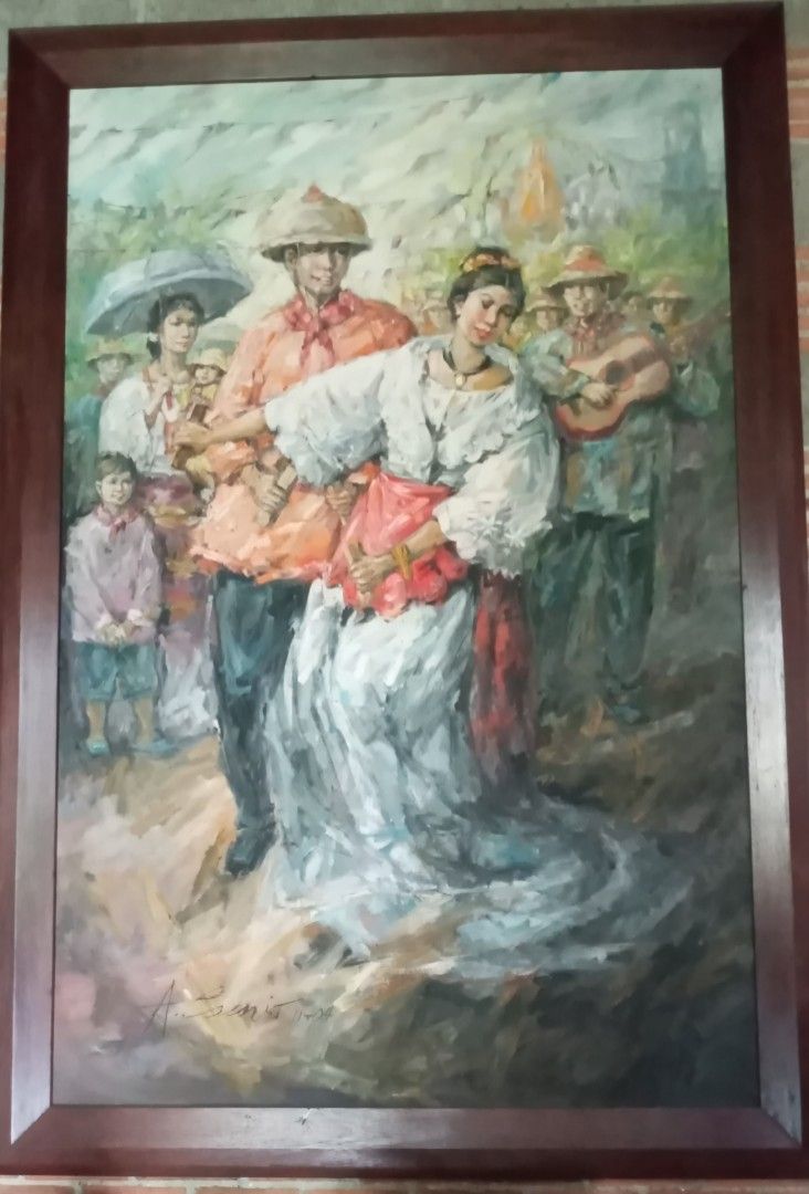 A. Cacnio, Angel Cacnio (Category: Art & Prints) located in San Mateo. Submitted by waynetek14 (Listing ID 1342201233, Image 2). Description: “untitled” (commissioned work) sabe daw noon ni Angel Cacnio, eto na daw po ang pinakamalaki niyang nagawa na painting. Medium: oil on canvas Size: 5×7½ft, 60×90" (canvas size) Artist Name: Angel Cacnio Year: 2004 With CoA? no, pero magkakilala yung mayari at family ng mga Cacnio, kaya po ikuha. open for vi