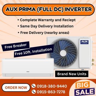 🚩AUX PRIMA INVERTER SPLIT TYPE AIRCON