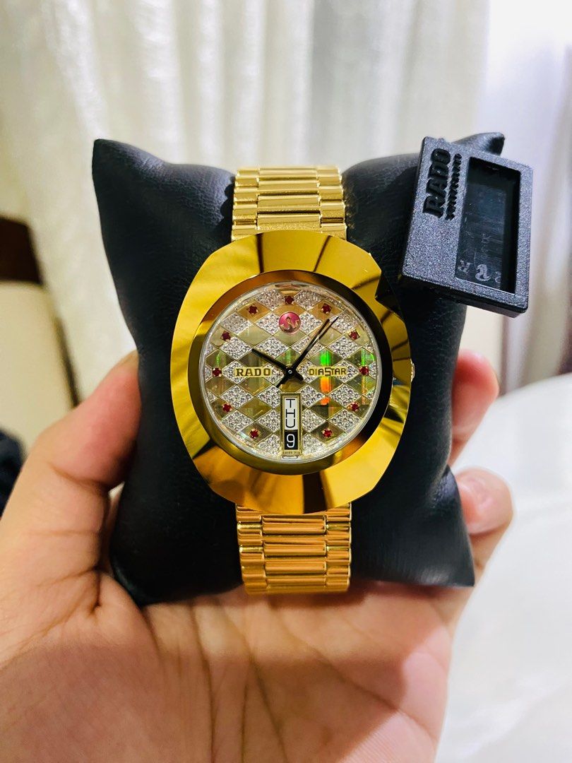 BRANDNEW RADO Diastar Red Stone Dial Mens Watch Men s Fashion Watches Accessories Watches on Carousell