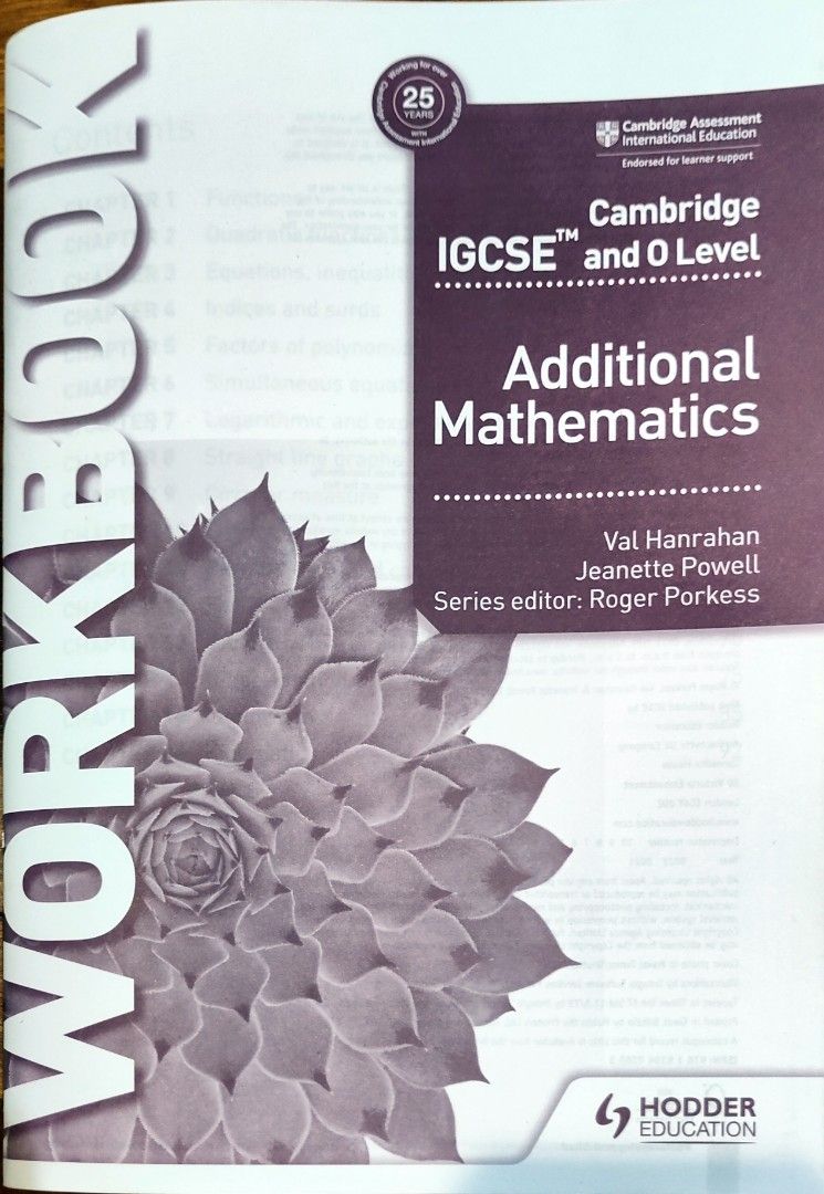 Cambridge IGCSE and O Level Additional Mathematics (workbook), Hobbies ...