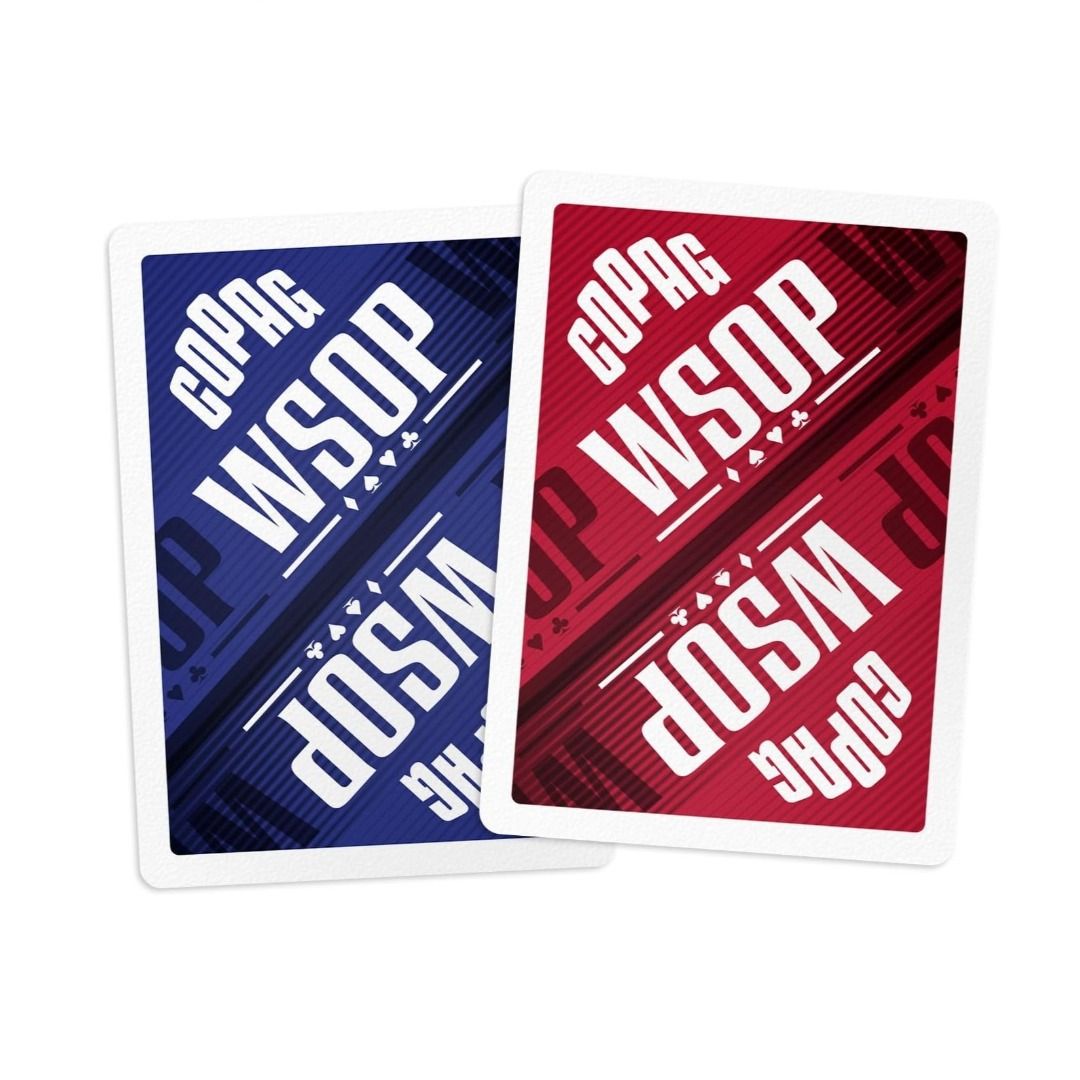 Copag WSOP 2024 – Doble Mazo De Póquer En Negro Y Rojo Con Índice Jumbo, Plástico De Alta Resistencia