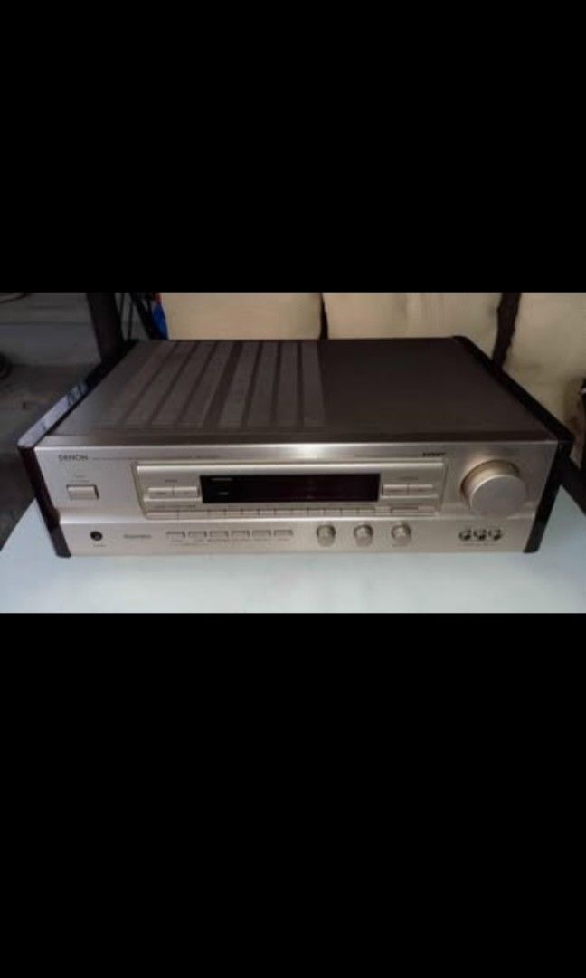 Denon AVR-1000G (Category: Soundbars, Speakers & Amplifiers) located in Carmona. Submitted by electronboy (Listing ID 1342193828, Image 2). Description: Denon AVR-1000G 100 watts per channel (front) 220 volts 50/60Hz With Phono Input AM/FM Complete Station See picture for Specification Good Working Condition Cosmetic Ratio: 8.5/10.