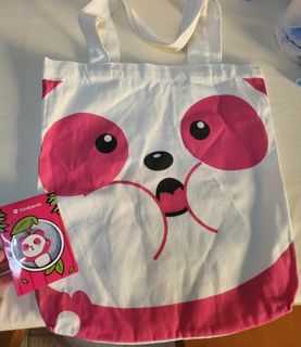 全新Food panda Pau-Pau Tote bag環保布袋連矽膠匙扣63015658919555110