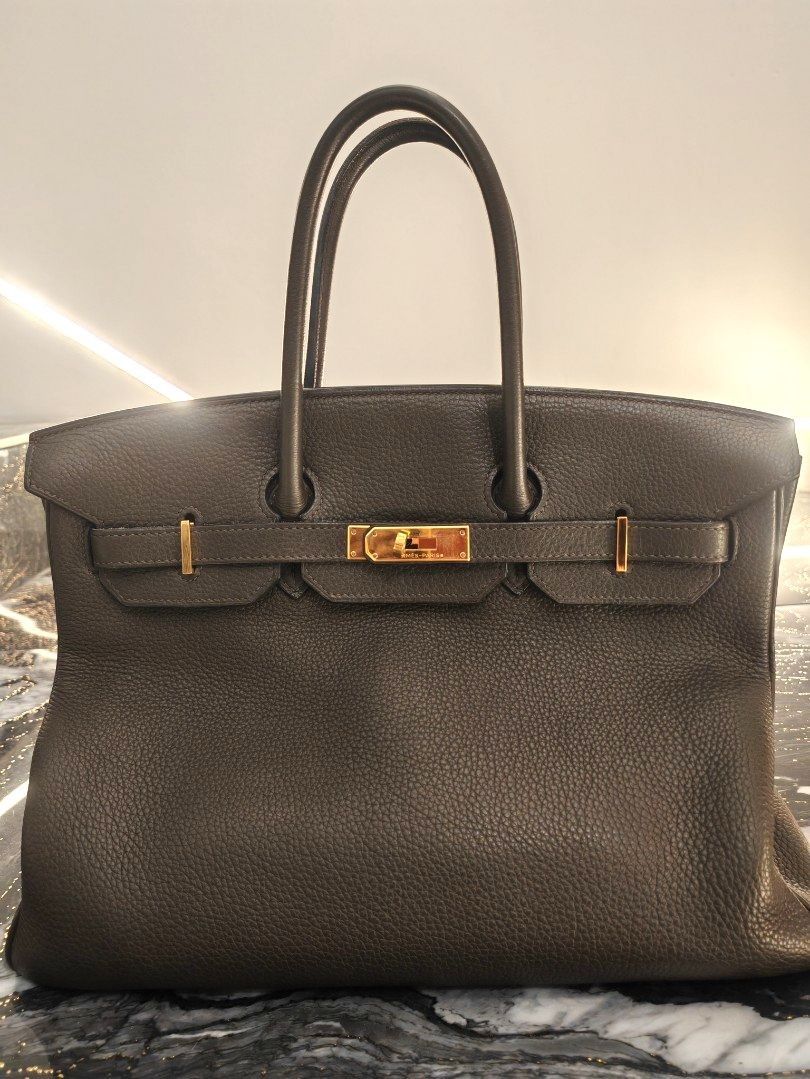 Hermes Birkin 35 GHW EBENE Color Togo Leather Luxury Bags Wallets on Carousell