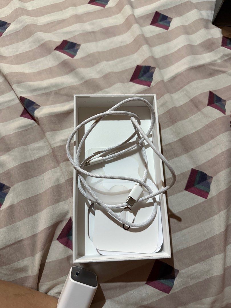 Iphone 15 pro 128Gb (Category: iPhone 15 Series) located in Manila. Submitted by krngaddi86442 (Listing ID 1342148619, Image 2). Description: Iphone 15 pro 128 GB 4 months old Bought in Powermac trinoma Still under warranty With receipt Complete box,cable cord 99% battery health No scratches, no dents Femle owner Super no issue Rfs: upgraded.