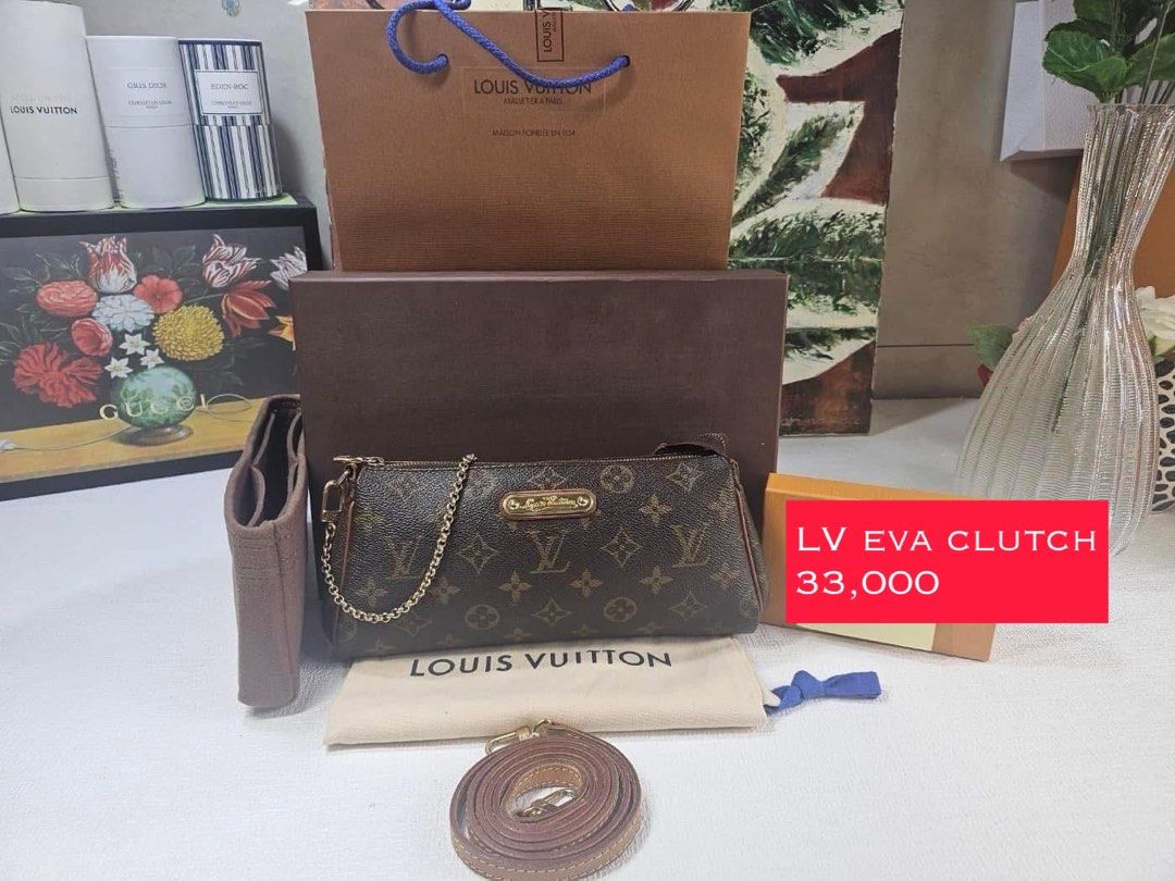 LV eva clutch (Category: Luxury Bags & Wallets) located in Quezon City. Submitted by authenticpreloveeedph (Listing ID 1342310836, Image 1). Description: .