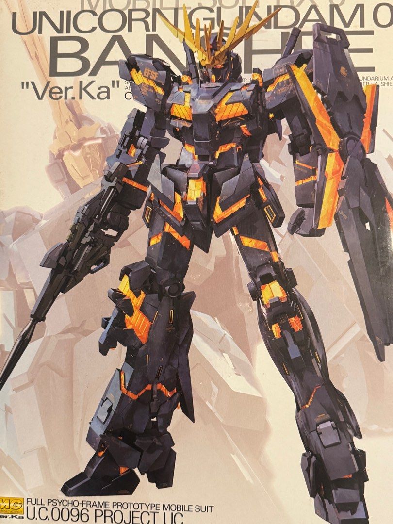 MG 1/100 Banshee Gundam Ver Ka (Category: Gundam Model Kits) located in Singapore. Submitted by ranteo74 (Listing ID 1342315358, Image 1). Description: Brand new in box. Original Bandai. MG 1/100 Gundam Banshee Ver. Ka. All runners in original packaging. Deal at: Marine Parade MRT Marine Parade or East Coast area Other locations may need top-up but open to discussion as I might be in the area. .