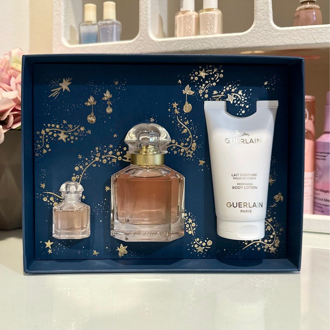 Mon Guerlain Perfume Gift Set (Category: Fragrance & Deodorants) located in Makati City. Submitted by prettylittlevials (Listing ID 1342175087, Image 1). Description: Authentic Guerlain See photos for inclusions Bought in Guerlain in Paris .