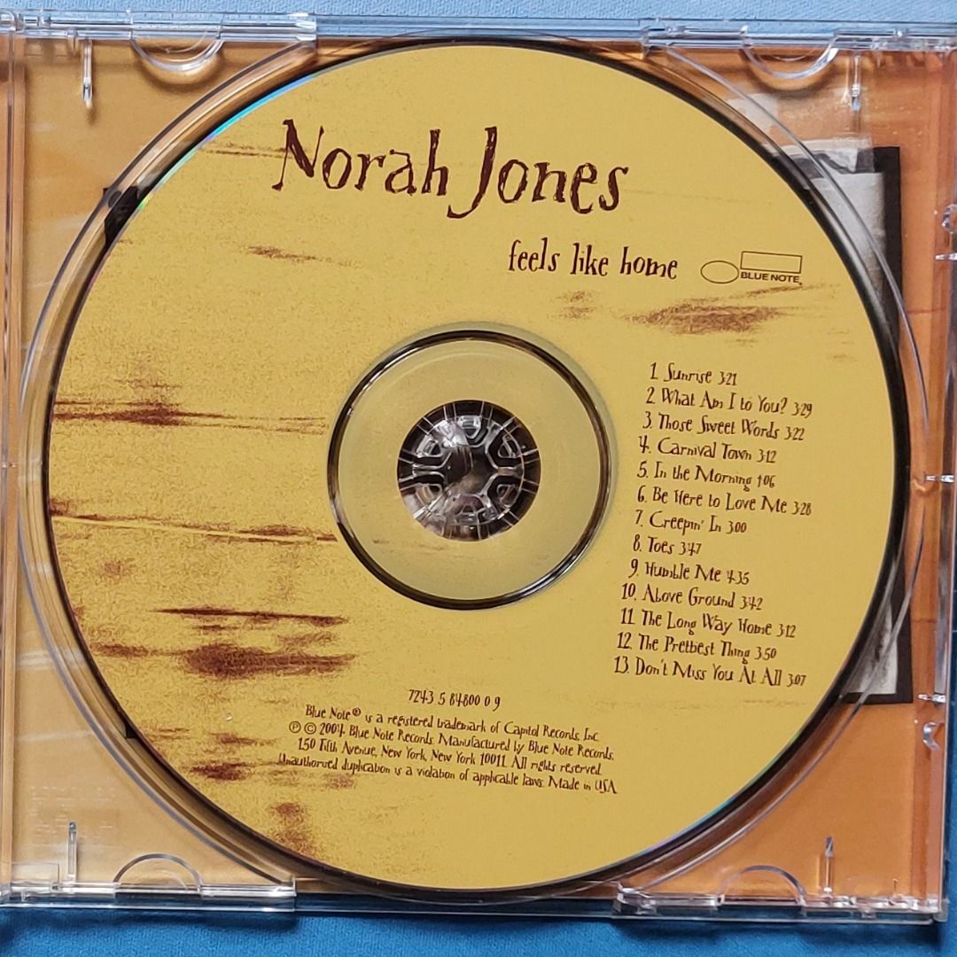 NORAH JONES Feels Like Home CD (Category: Portable Audio Accessories) located in Quezon City. Submitted by vdecks (Listing ID 1342187692, Image 3). Description: If you’re a collector or simply seeking a quality listening experience, this CD offers a great combination of authenticity and top-notch condition. A perfect addition to any music collection! US PRESSED .
