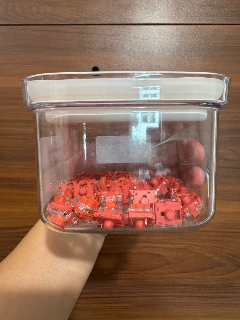 Nuphy | Gateron Cowberry & Red Switch | Freebies (Category: Computer Keyboard) located in Marikina City. Submitted by sojuuwah (Listing ID 1342195474, Image 2). Description: ► All the items on the the listing are all included no hidden charges ► 35 pcs Cowberry and 64 pcs Red ► RFS Spring cleaning I do not need them anymore.