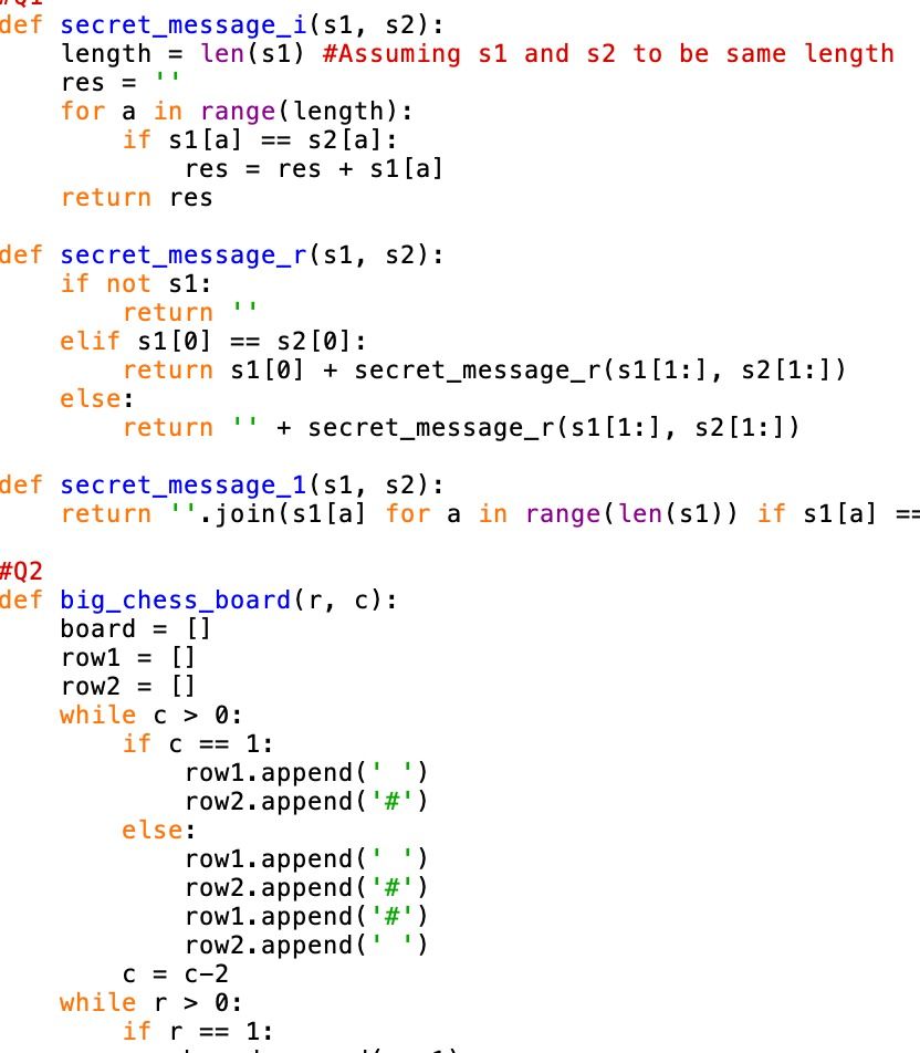 NUS notes for CS1010E: Programming methodology (Python) (Category: Textbooks) located in Singapore. Submitted by killua1170 (Listing ID 1342158211, Image 3). Description: Includes codes for all 3 assignments, past years PEs, PE for my year, self created notes, past year finals papers and answers, and codes for diagrams (heart, flower, MDA) Taken in AY23/24 Sem 2 Grade: A+.