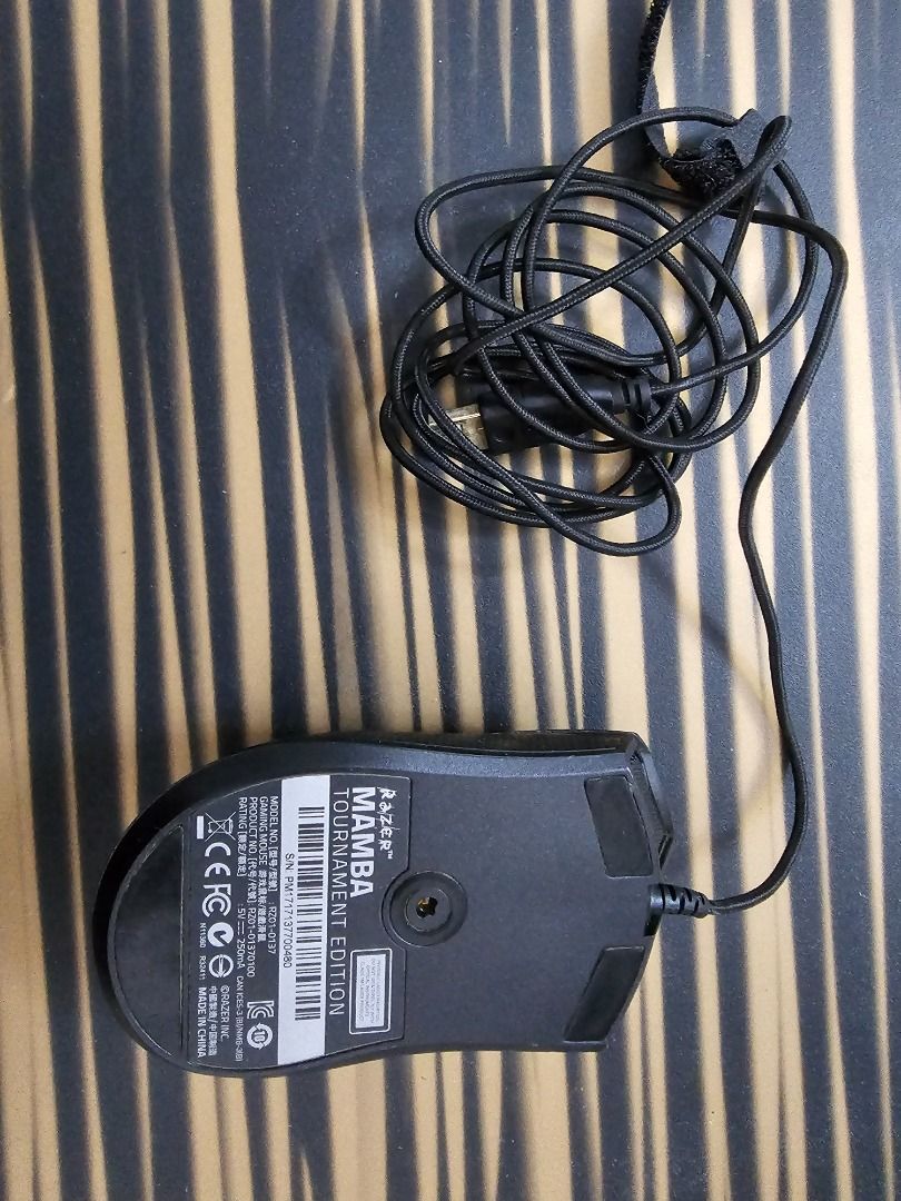 Razer Mamba Tournament Edition Wired Gaming Mouse (Category: Cables & Adaptors) located in Mandaluyong City. Submitted by coffeebara (Listing ID 1342253476, Image 2). Description: RFS: Extra mouse, not used anymore Item Specs: https://mysupport.razer.com/app/answers/detail/a_id/3741/~/razer-mamba-tournament-edition-%7C-rz01-01370-support-%26-faqs - Used for a while but decided to go wireless - No more box or receipt - Plug-and-play - Have some sc