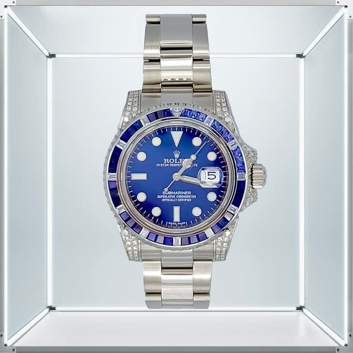 Rolex Submariner (Category: Luxury Watches) located in Las Pinas. Submitted by calmphoenix.234114 (Listing ID 1342320295, Image 1). Description: ‼️ ROLEX Submariner 40mm Year '14 Complete Box & Card Reference 116610LN Customized to 116659SABR Caliber 3135 Condition 9.8/10 Inclusions: Rolex Box Rolex White Hang Tag Rolex Green Hang Tag Rolex Service Pouch Acrylic Case Pm for Inquiries 😊.