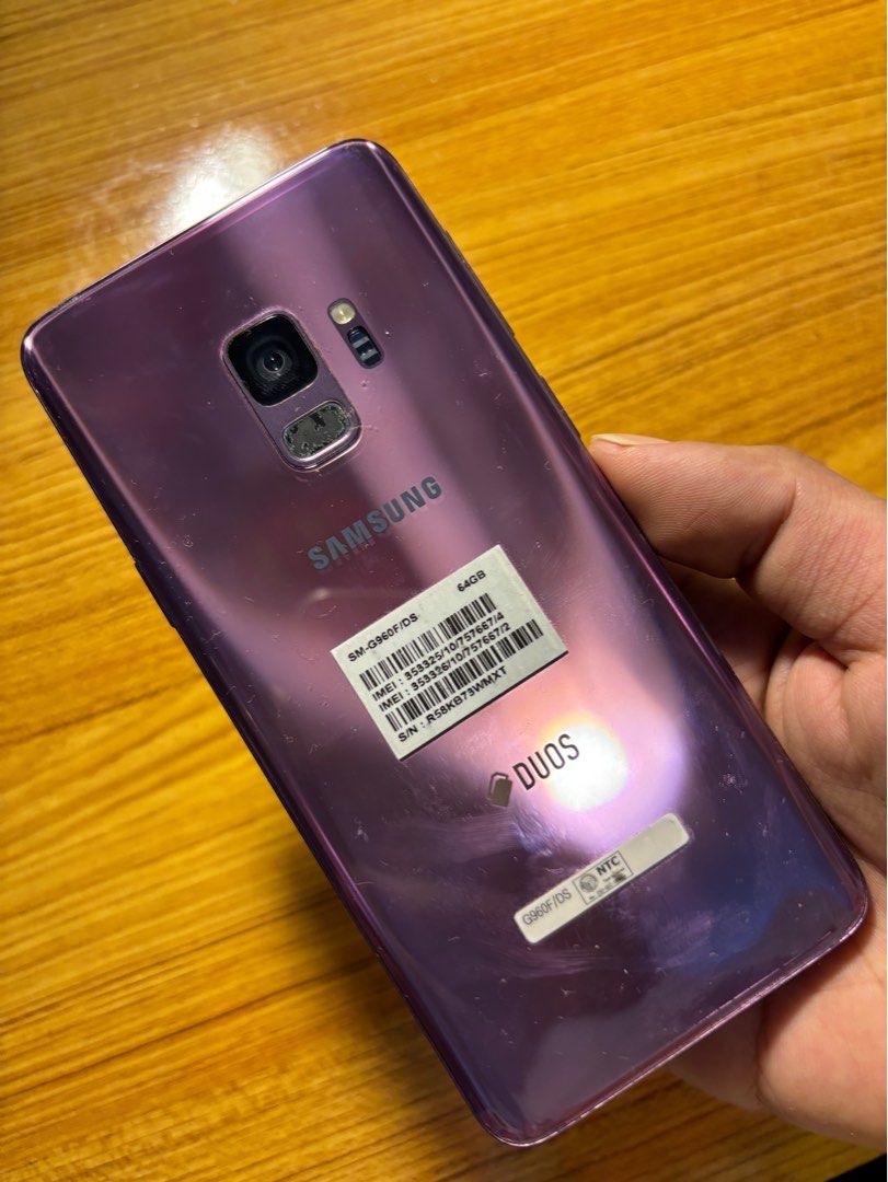 Samsung S9 (64gb) (Category: Samsung) located in Davao. Submitted by friendsfromdvo (Listing ID 1342249820, Image 3). Description: FS: Samsung S9 (64 gb)‼️ - Lilac Purple color - Good condition - Unit and orig box only Issue: - Scratches on fingerprint side (still working) - Signs of usage 📍Location: - Davao City (Meet up: Downtown/Lanang/Ecoland) - Shipping via lbc if outside Davao City Price: ₱5,500 only.