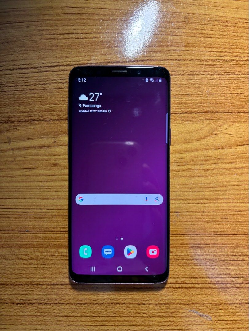 Samsung S9 (64gb) (Category: Samsung) located in Davao. Submitted by friendsfromdvo (Listing ID 1342249820, Image 1). Description: FS: Samsung S9 (64 gb)‼️ - Lilac Purple color - Good condition - Unit and orig box only Issue: - Scratches on fingerprint side (still working) - Signs of usage 📍Location: - Davao City (Meet up: Downtown/Lanang/Ecoland) - Shipping via lbc if outside Davao City Price: ₱5,500 only.