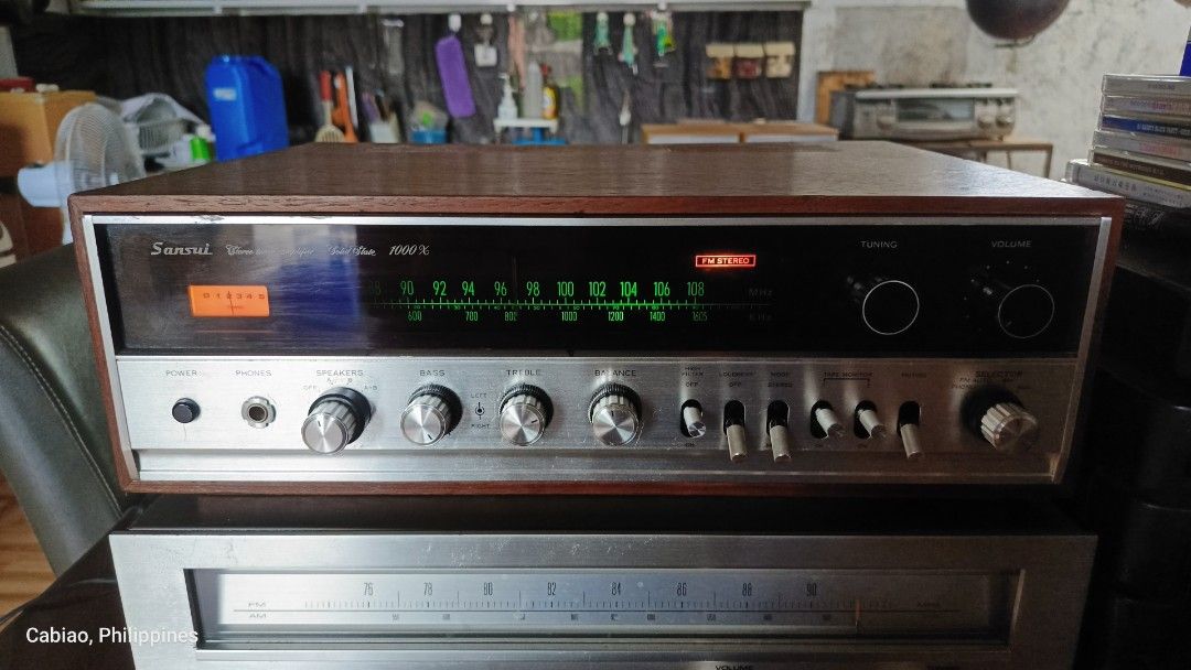 Sansui 1000x (Category: Soundbars, Speakers & Amplifiers) located in Bulacan. Submitted by rhodgz (Listing ID 1342229552, Image 2). Description: Sansui 1000x Description Sansui has spared no effort in making the 1000X the most powerful, versatile and sophisticated receiver available at the price. With an unprecedented 100 watts power, the latest FET components, functional front panel design and an ability to handle two speaker systems, the 1000X 