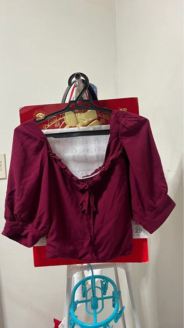 Trending Top - Red, Yellow (Category: Blouses) located in Makati City. Submitted by sam_265 (Listing ID 1342231216, Image 3). Description: Like new! Decluttering!! 100 each!.