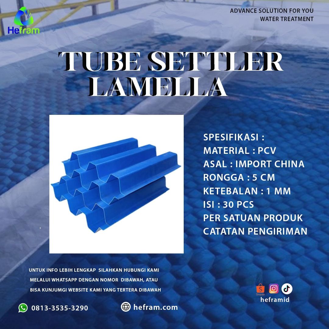 Tube Settler Lamella (Kategori: Properti - Lainnya) berada di Jakarta Barat. Dikirim oleh adhitiahef57611 (ID iklan 1342233867, Gambar 1). Deskripsi: Tube settler merupakan inovasi penting dalam teknologi pengolahan air yang menawarkan efisiensi tinggi dan hasil yang berkualitas. .