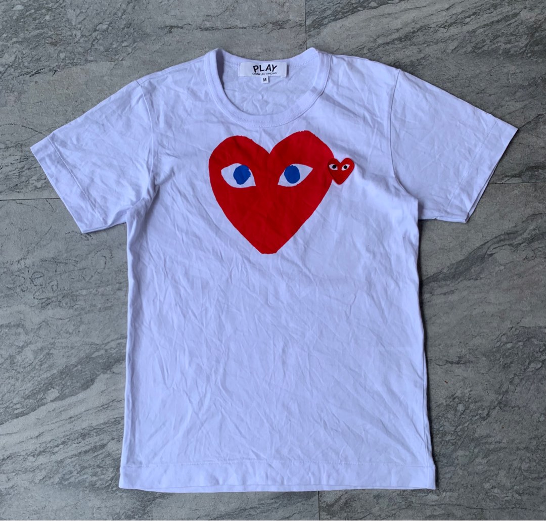 Heart t shirt comme des garcons cheap