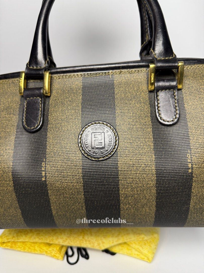 Fendi Pecan Boston Bag with dustbag (Category: Luxury Bags & Wallets) located in Quezon City. Submitted by threeofclubs__ (Listing ID 1342332453, Image 2). Description: Excellent-very good condition 100% GA Price on other preloved sites 30k+ Can consider this as excellent for me Clean body Clean interior, expandable sides No cracks No stains No rubs Handles all good Normal signs of usage always double check and zoom photos Aproximate dimensions: 