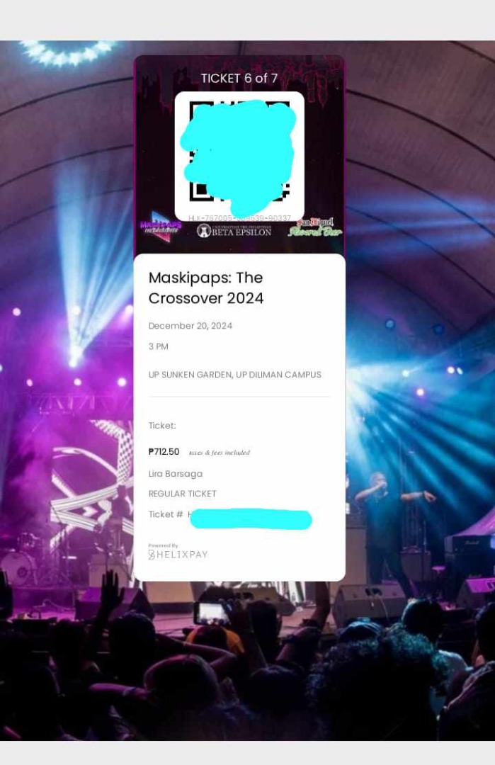 FOR SALE TICKET MASKIPAPS CROSSOVER Available ticket REGULAR, Tickets ...