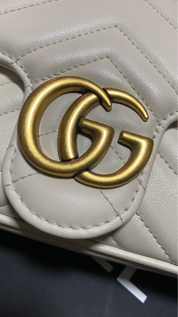 Gucci Marmont Small (Category: Luxury Bags & Wallets) located in Cavite. Submitted by awesome0022 (Listing ID 1342433715, Image 2). Description: Gucci Sling with Wallet and dustbag Matelasse leather in cream color Very nice and smells good Perfect for daily Delivery via lalamove Payment via BDO or Gcash Once purchased, no returns, no refund and no exchange .