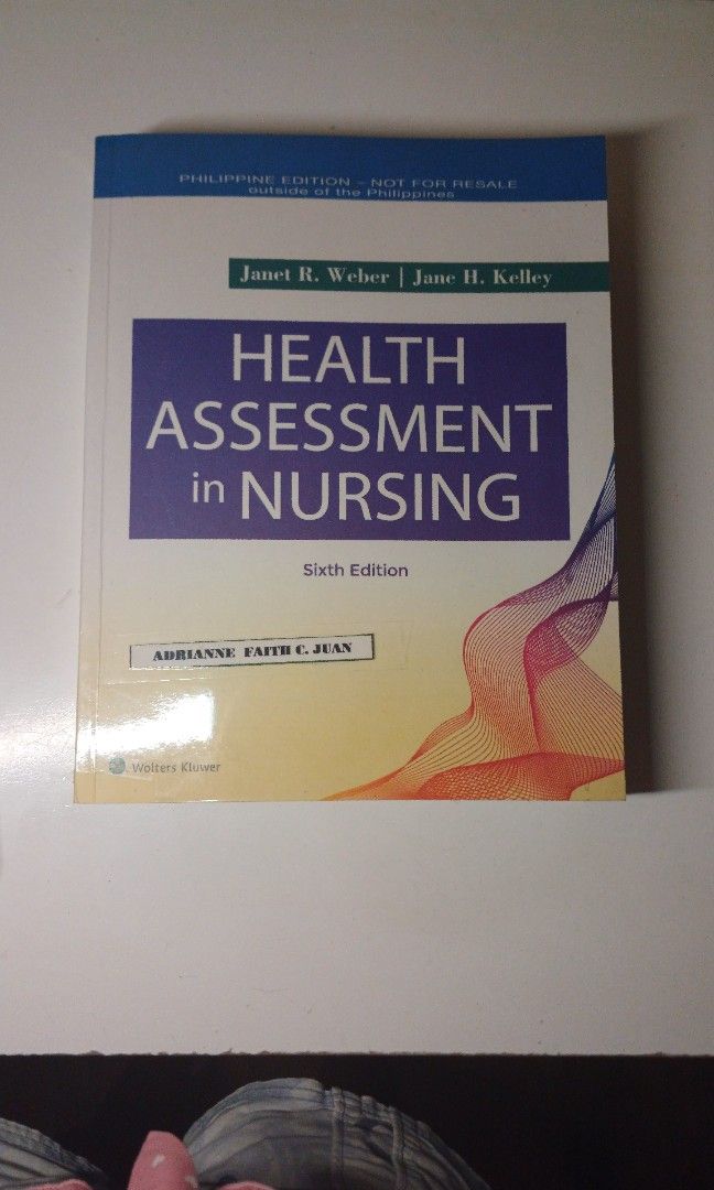 Health Assesment Book 6th Edition (Category: Textbooks) located in Santiago. Submitted by adrnnfth (Listing ID 1342398182, Image 1). Description: Health Assesment in Nursing 𝗣𝗿𝗶𝗰𝗲: 1000 𝗢𝘃𝗲𝗿𝗮𝗹𝗹 𝗣𝗲𝗿𝗳𝗼𝗿𝗺𝗮𝗻𝗰𝗲: 8.5/10 𝗜𝗻𝗰𝗹𝘂𝘀𝗶𝗼𝗻𝘀: • Sticker • Plastic Cover 𝗖𝗼𝗻𝗱𝗶𝘁𝗶𝗼𝗻: •Used - Good 𝗜𝘀𝘀𝘂𝗲𝘀:Scratches 𝗦𝗲𝗹𝗹𝗲𝗿'𝘀 𝗻𝗼𝘁𝗲: • 𝗡𝗼 𝗥𝗲𝘁𝘂𝗿𝗻𝘀 𝗼𝗿 𝗥𝗲𝗳𝘂𝗻𝗱𝘀: All purchases are final. Please ensure y