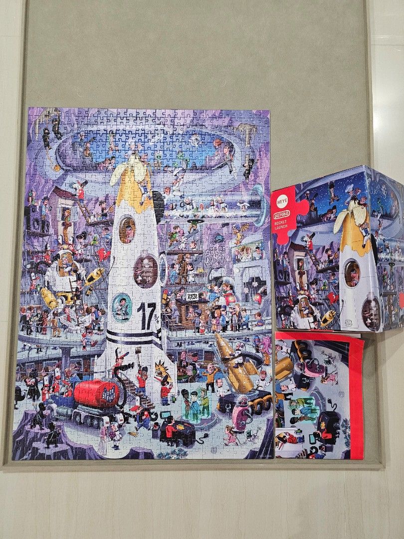 thumbnail image 2 of Heye Rocket Launch 1000-Piece Triangular Jigsaw Puzzle - Fun Space-Themed Challenge For Adults & Families 2 of 10