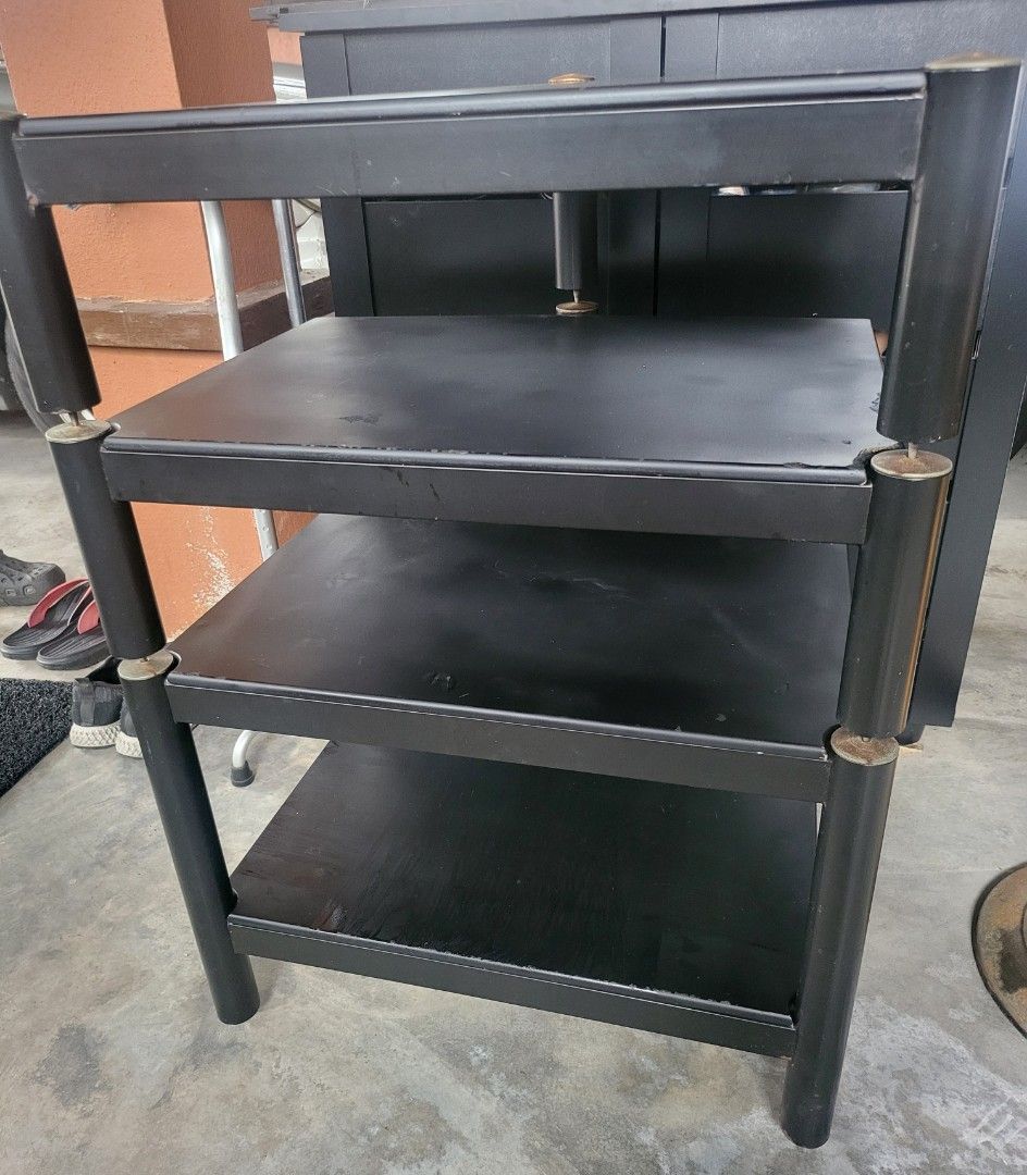 Hifi Rack Solid Metal 4-tier, Furniture & Home Living, Furniture, Other ...