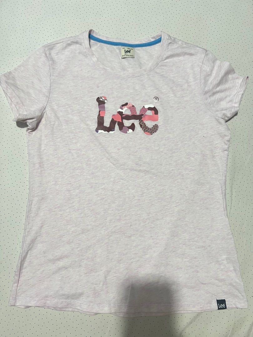 LEE pink camo graphic shirt (Category: Shirts) located in Malabon City. Submitted by lesthriftmnl (Listing ID 1342396338, Image 1). Description: Like new used twice only Large on tag bought for 800 .