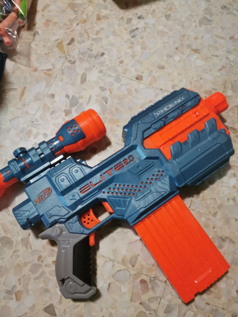 Nerf bundle (Category: Action & Battle Toys) located in Singapore. Submitted by richardtang1968 (Listing ID 1342378488, Image 2). Description: Comes with vulcan EPF-25 And a nerf phoenix and also 50+ bullets Your gain my loss.