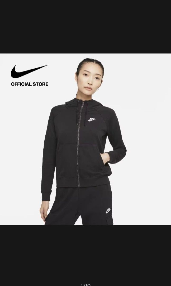 Nike Women's Sportswear Essential Full-Zip Hoodie Black [BV3343-010]