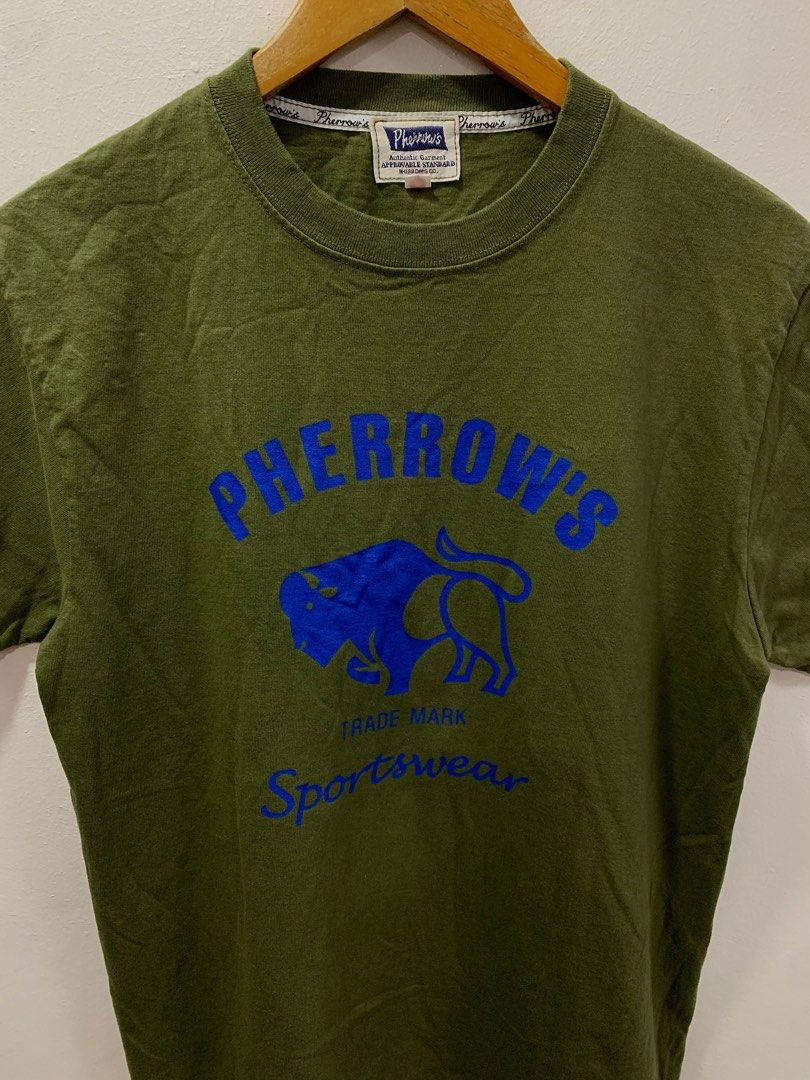 PHERROW’S BUFFALO PRINTED T-SHIRT (Category: Tshirts & Polo Shirts ) located in Cavite. Submitted by ___layern0ne (Listing ID 1342504661, Image 3). Description: Tagged Size: 40 Armpit to Armpit: 19.5 inches Length: 26 inches Measured laid flat and a bit stretched Well used | No major flaws | Still in good condition .