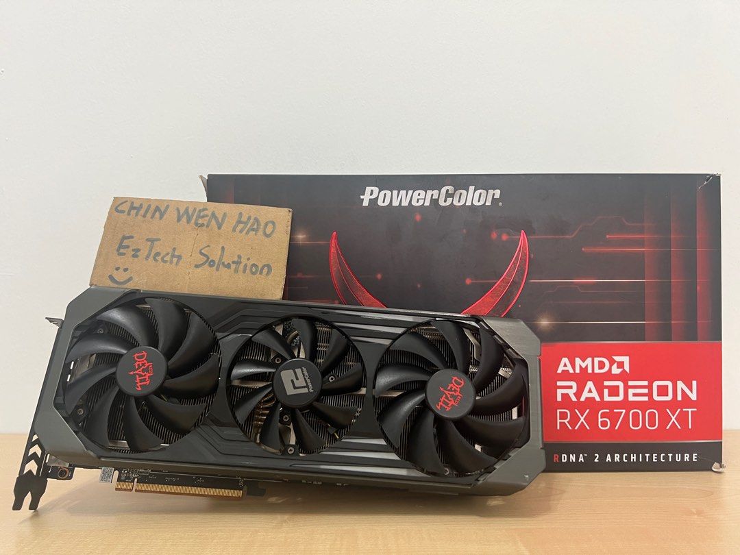 Red Devil Gpu Rx6700xt POWERCOLOR RED DEVIL RX6700XT 12GB, Computers & Tech, Parts ...