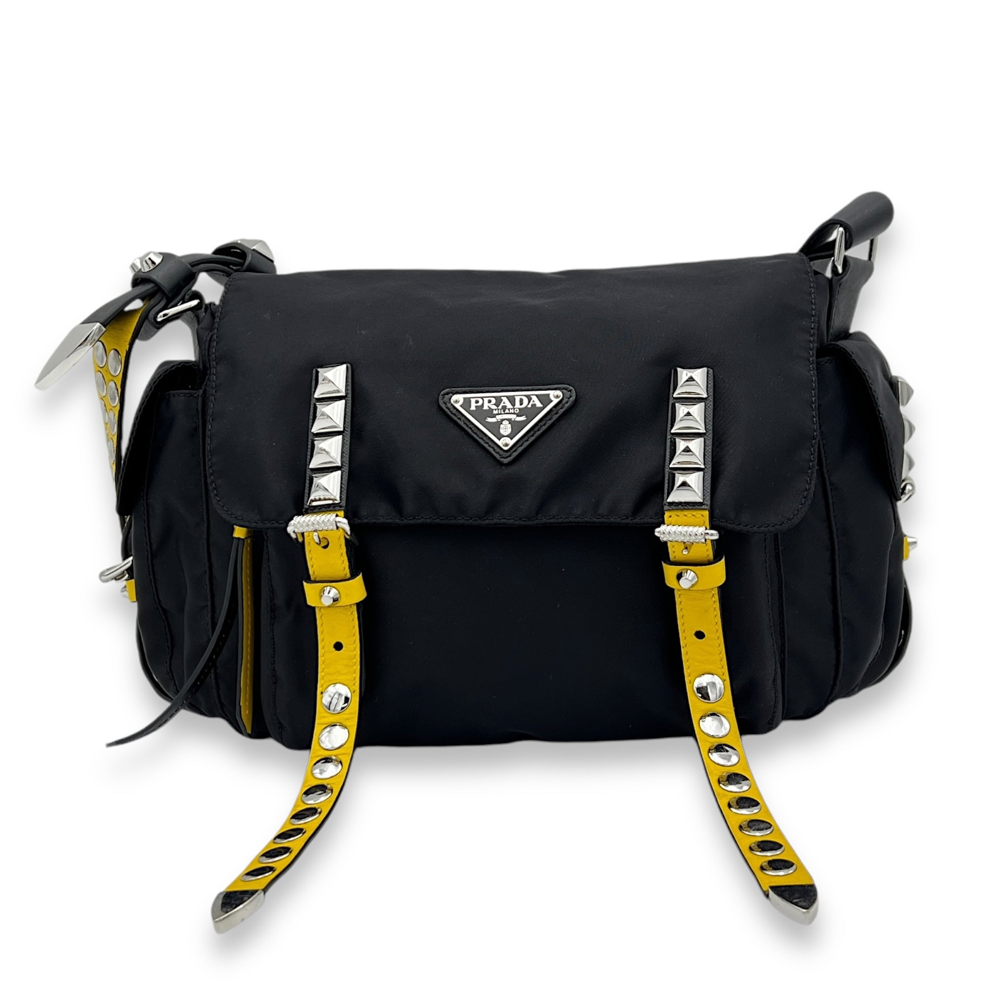 Prada studded crossbody clearance