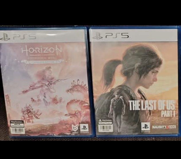 PS5 Games (Category: PlayStation) located in Cavite. Submitted by jadiejda (Listing ID 1342497205, Image 1). Description: Once lang nalaro lahat. Prio is trade to The last of us 2 Selling price: God of War 1500 Horizon Forbidden West 1500 SOLD Wolong 1300 The Last of Us 2000.
