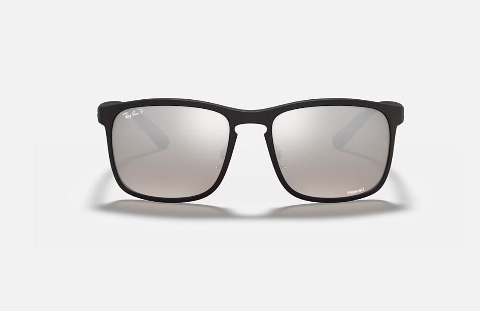 Ray Ban RB4264 CHROMANCE POLARIZED Matte Black Silver Chromance, Men's ...