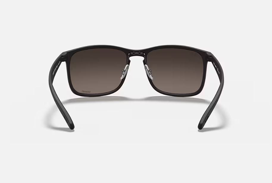 Ray Ban RB4264 CHROMANCE POLARIZED Matte Black Silver Chromance, Men's ...