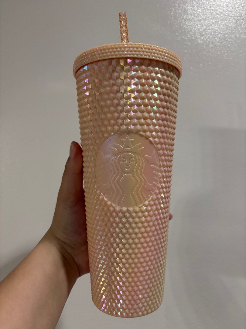 Starbucks Peaches & Cream 24oz Cold Cup, Furniture & Home Living 